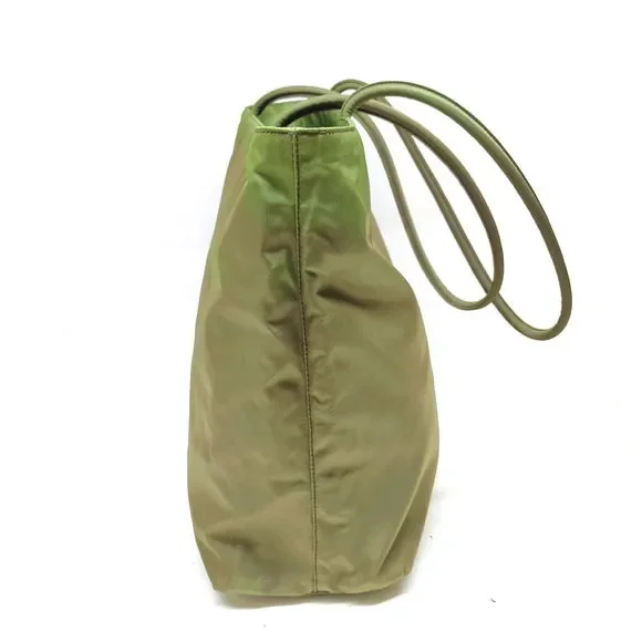 Prada Hand Bag Green Nylon #77090P10 - Picture 3 of 9